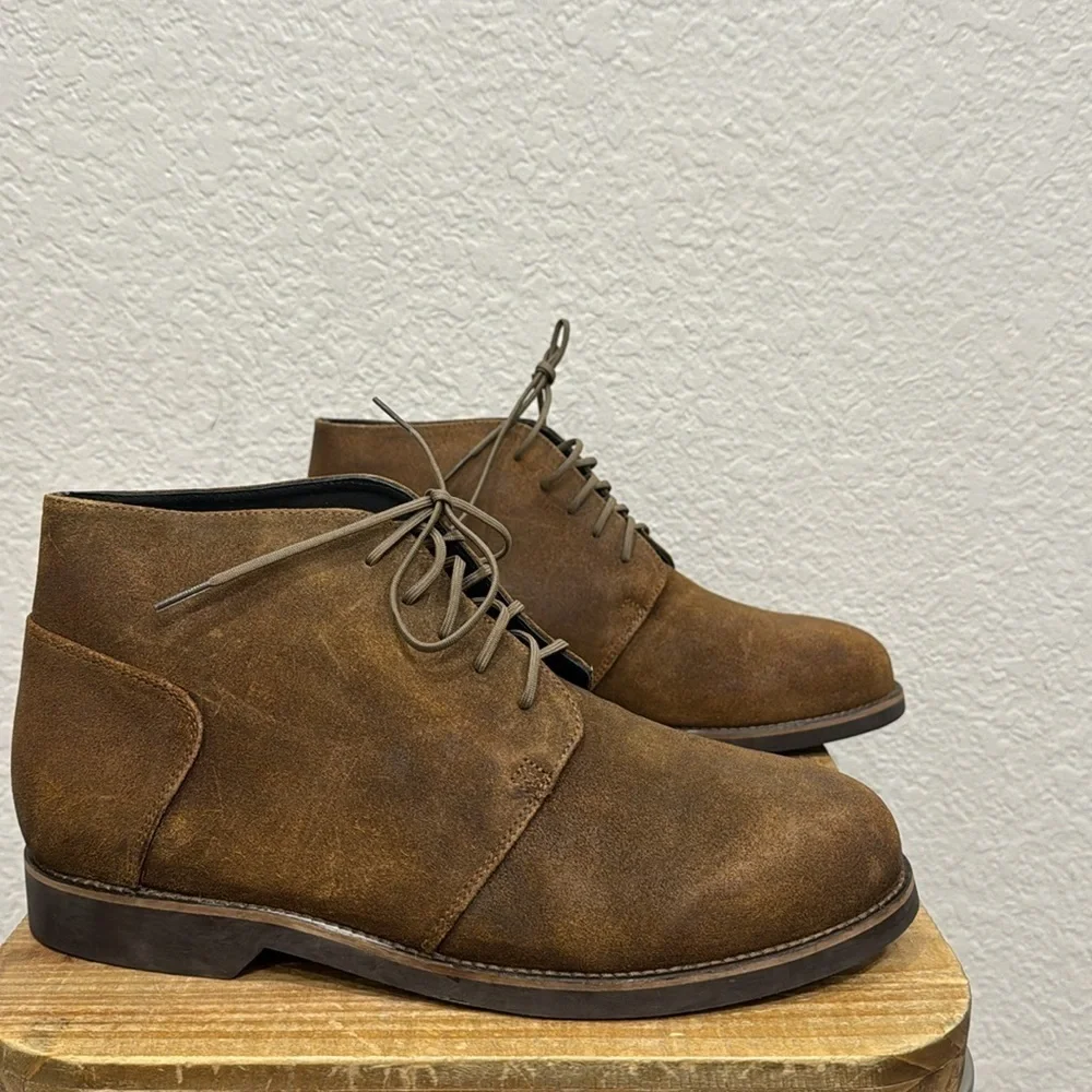 Nisolo Everyday Chukka Waterproof Waxed Brown Leather Boots Size 9